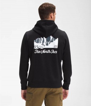 Pánské Hoodies The North Face Mountain Scene Pullover Černé | ZCXDHTE-15