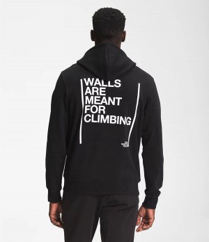 Pánské Hoodies The North Face Walls Pullover Černé | QFAHJZP-03