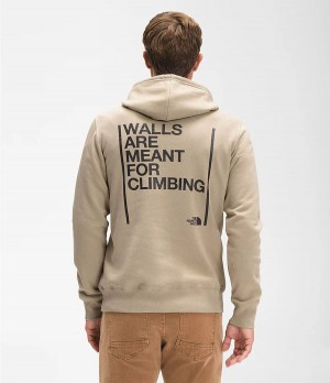 Pánské Hoodies The North Face Walls Pullover Béžový | FUKAPRX-04