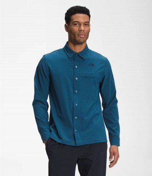Pánské Košile The North Face First Trail Long Sleeve Blankyt | KIQMZST-59