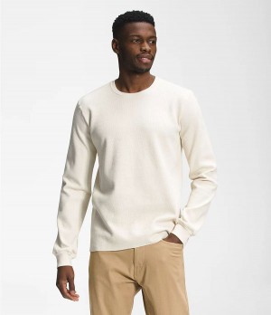 Pánské Mikiny The North Face All-Season Waffle Thermal Bílé | NSHUWQB-28