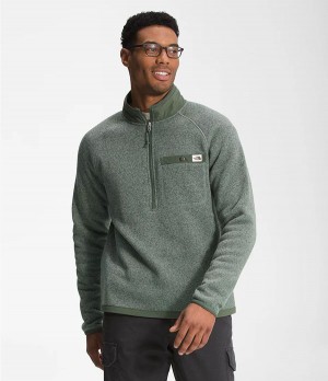 Pánské Mikiny The North Face Gordon Lyons ¼ Zip Zelene | TJYNVRS-27