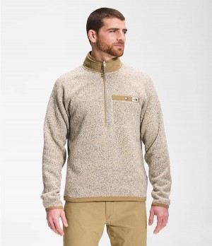 Pánské Mikiny The North Face Gordon Lyons ¼ Zip Hnědé | IABGCWP-40