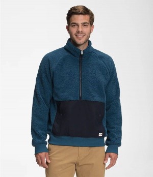 Pánské Mikiny The North Face Ridge Fleece 1/4 Zip Blankyt | ROESMHU-78