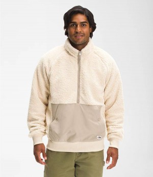 Pánské Mikiny The North Face Ridge Fleece 1/4 Zip Bílé | ZYSHEWL-04