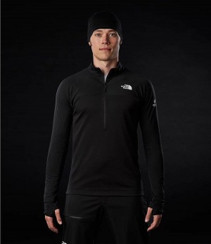 Pánské Mikiny The North Face Summit Dot Fleece ½ Zip Černé | JKXPFAE-67