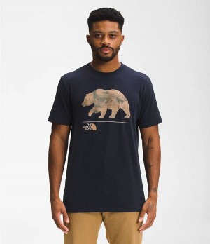 Pánské T-Shirts The North Face Bearscape Short Sleeve Tmavě Blankyt | JIPSHOU-09