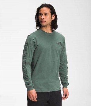 Pánské T-Shirts The North Face Long Sleeve Tnf Sleeve Hit Zelene | ABYTWSH-20