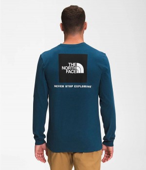 Pánské T-Shirts The North Face Long Sleeve Box Nse Blankyt | NFMBZLR-72