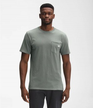 Pánské T-Shirts The North Face Short Sleeve Woodmont Pocket Zelene | DOAYRXG-64