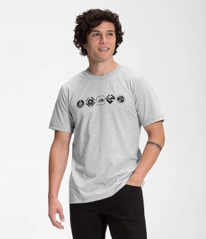 Pánské T-Shirts The North Face Short Sleeve Himalayan Bottle Source Světle Šedé | XOJAFMR-91