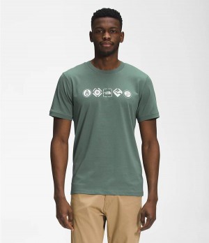 Pánské T-Shirts The North Face Short Sleeve Himalayan Bottle Source Zelene | JAECTSF-20