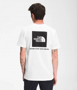 Pánské T-Shirts The North Face Short Sleeve Box Nse Bílé | CKPBURJ-28