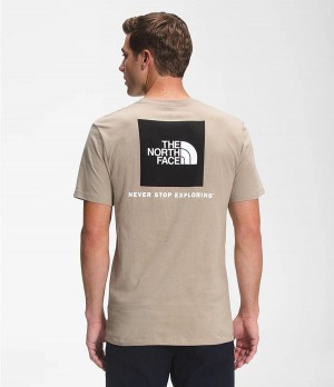 Pánské T-Shirts The North Face Short Sleeve Box Nse Béžový | SPJCVUB-09