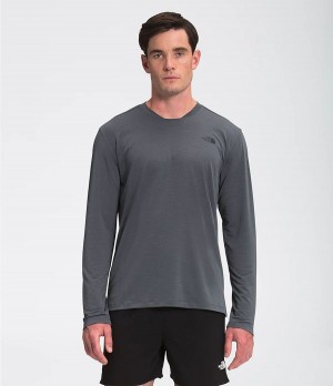 Pánské T-Shirts The North Face Wander Long Sleeve Šedé | WGJVXZB-16