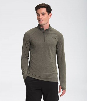 Pánské T-Shirts The North Face Wander ¼ Zip Taupe | NWJCFDM-29