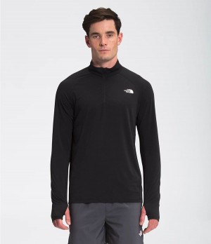 Pánské T-Shirts The North Face Wander ¼ Zip Černé | MHBOLTU-58