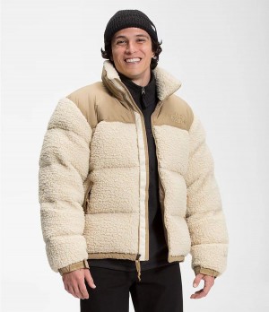 Pánské Zateplené Bundy The North Face Sherpa Nuptse Hnědé | XOQVLIJ-68