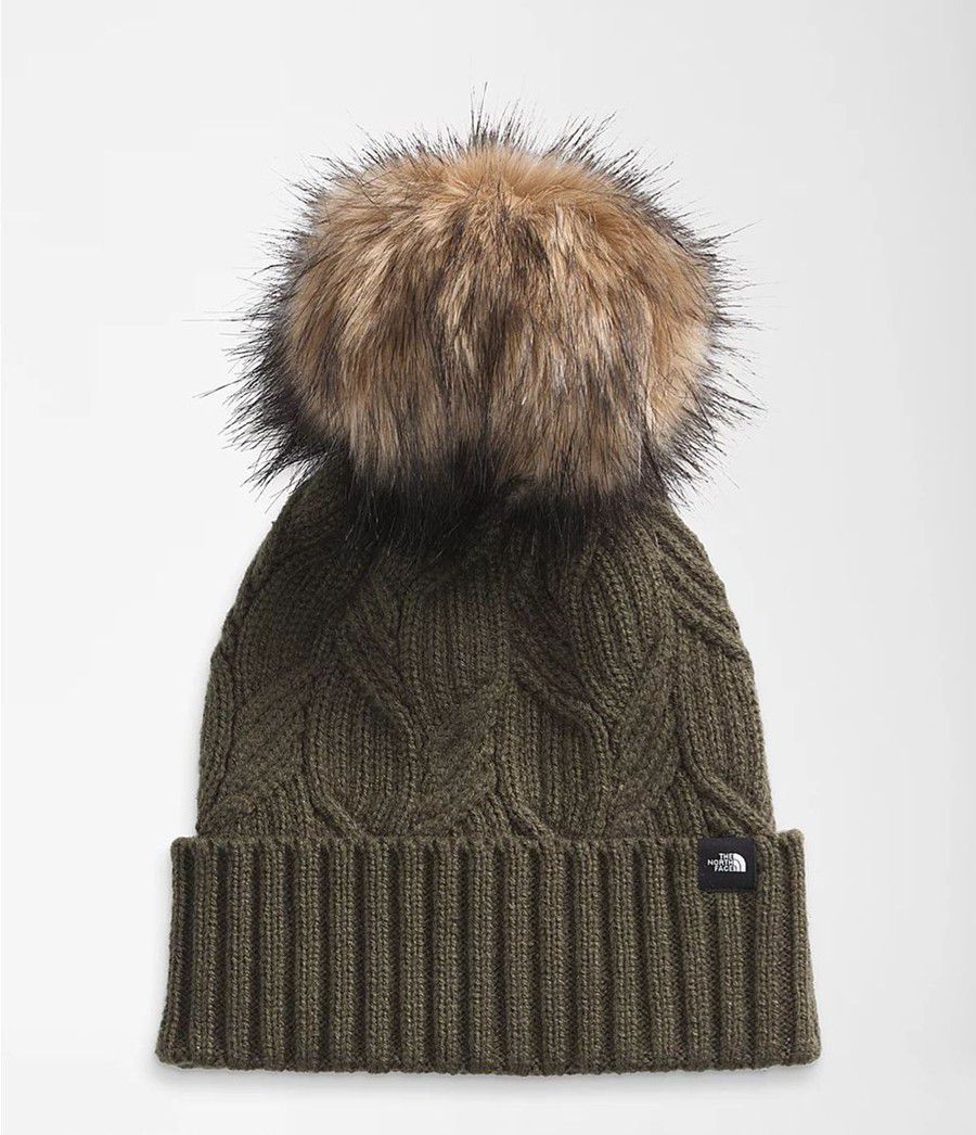 Dámské Beanies The North Face Oh-Mega Fur Pom Olivy Zelené | CODSYEP-54