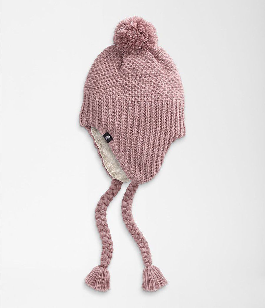 Dámské Beanies The North Face Purrl Stitch Earflap Růžové | LVKBWQD-10