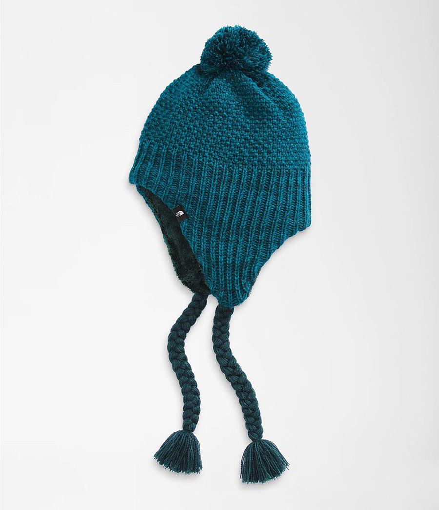 Dámské Beanies The North Face Purrl Stitch Earflap Tmavě Zelene | OUJAXTS-86