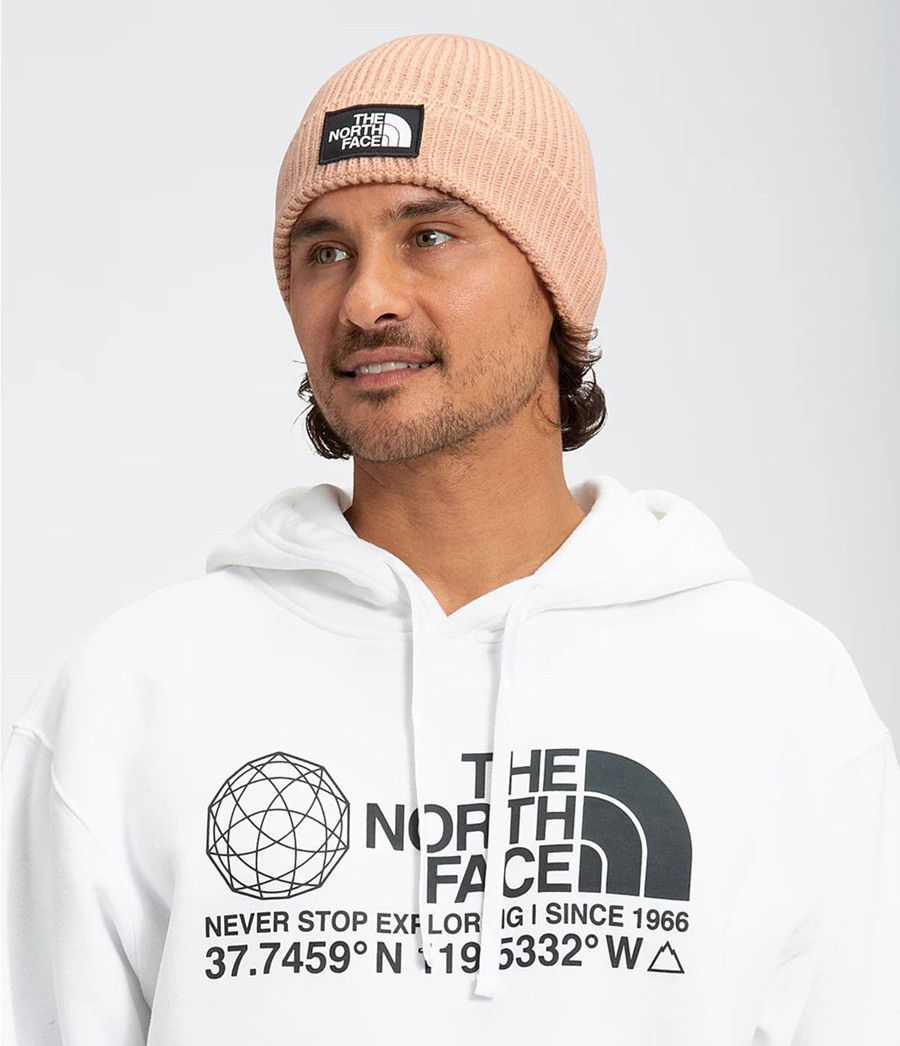 Dámské Beanies The North Face Tnf Logo Box Cuffed Béžový | ULIWHKV-07
