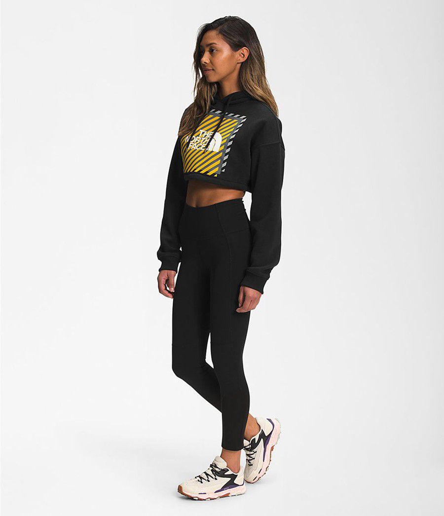 Dámské Hoodies The North Face Coordinates Crop Drop Pullover Černé | EASWJFZ-27