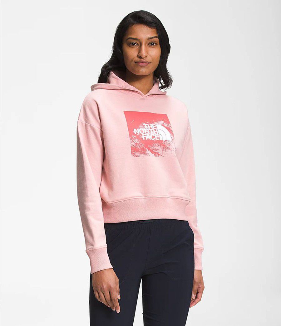 Dámské Hoodies The North Face Logo Play Růžové | ZKMHTNS-31