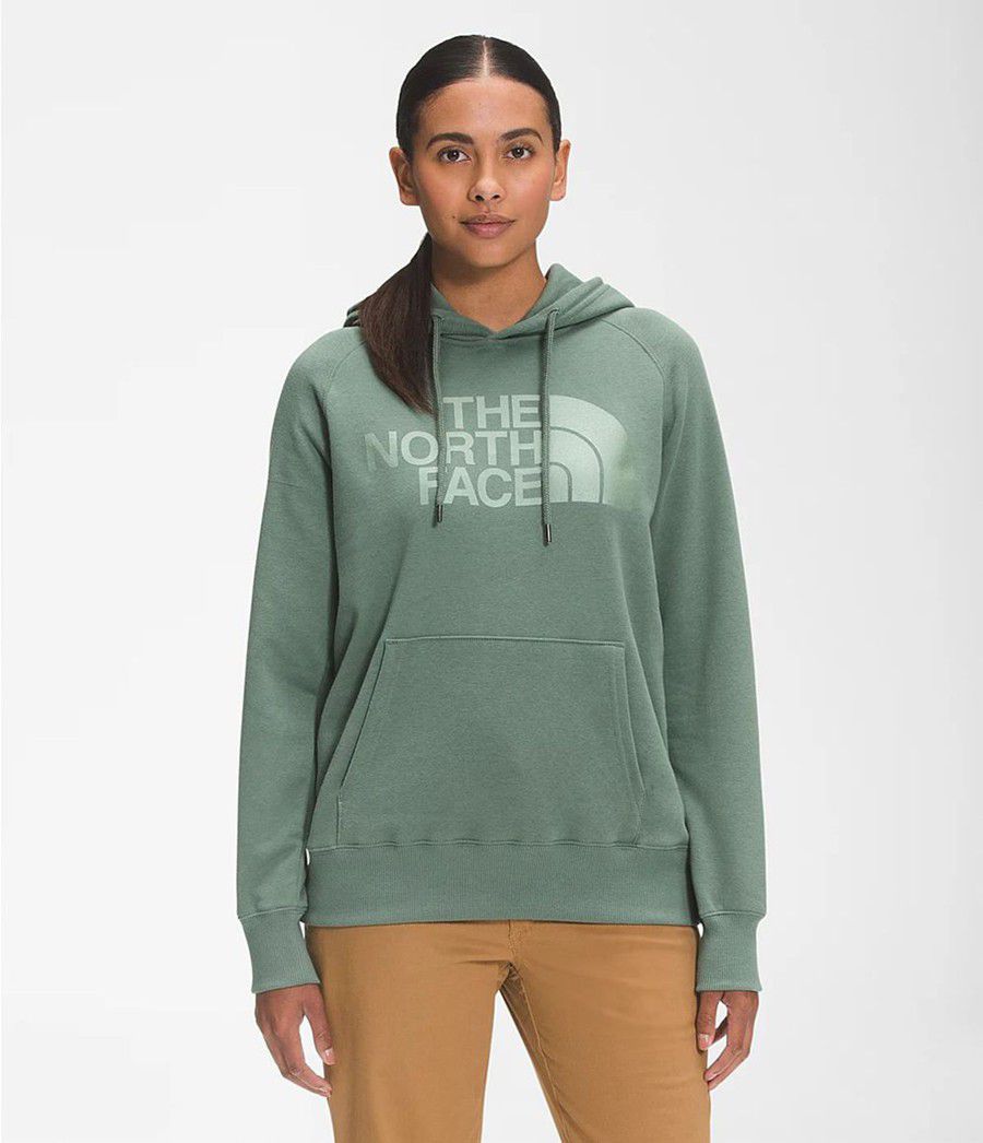 Dámské Hoodies The North Face Luxe Half Dome Pullover Zelene | LEHDQPZ-69