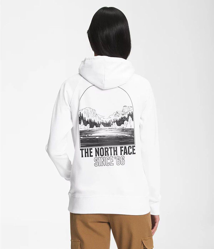 Dámské Hoodies The North Face Mountain Peace Bílé | DCUAYXF-58