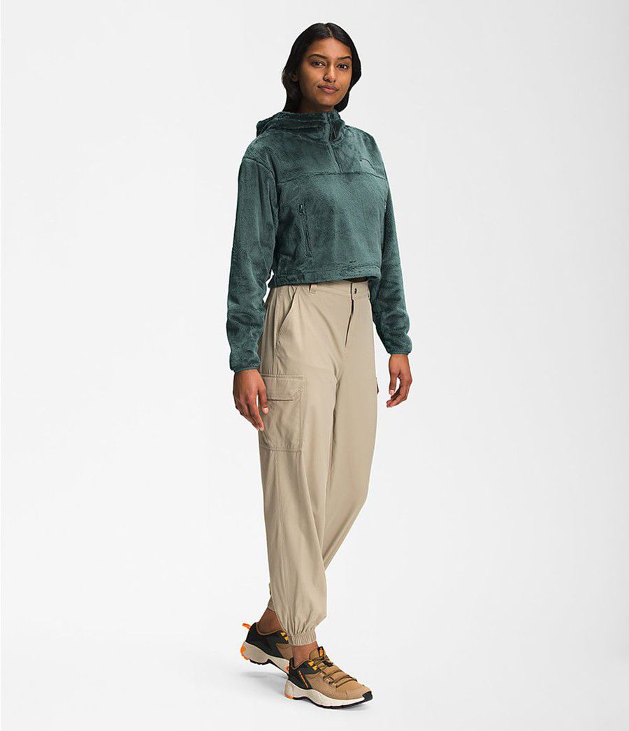 Dámské Hoodies The North Face Osito ¼ Zip Zelene | UTJDMBY-23