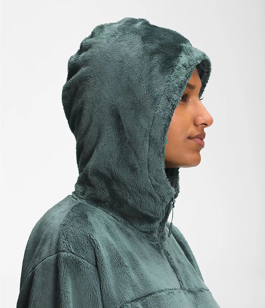 Dámské Hoodies The North Face Osito ¼ Zip Zelene | UTJDMBY-23