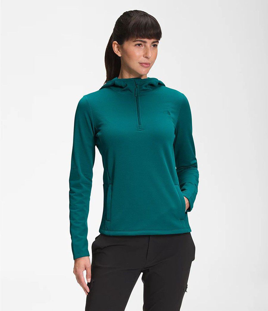 Dámské Hoodies The North Face Wayroute Pullover Zelene | WPIZNBD-73