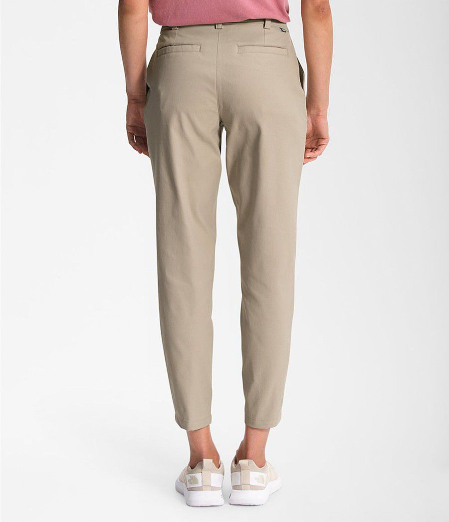 Dámské Kalhoty The North Face City Standard Ankle Béžový | YDUBNOJ-09