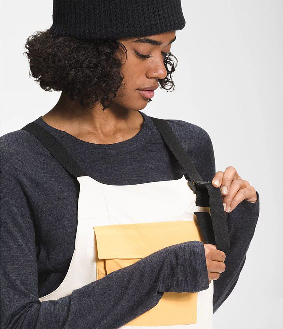 Dámské Kalhoty The North Face Dragline Bib Bílé | POEJVYC-20