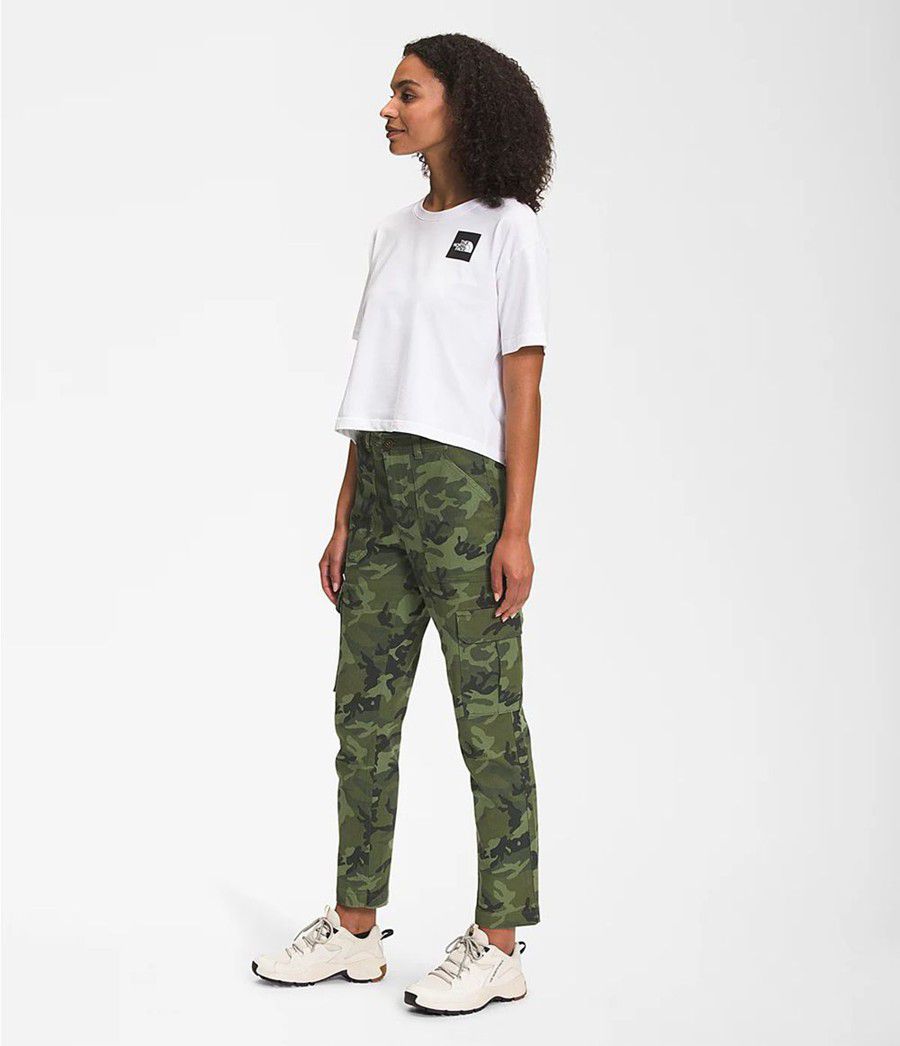 Dámské Kalhoty The North Face Printed Heritage Cargo Camouflage | OZQNUJI-25