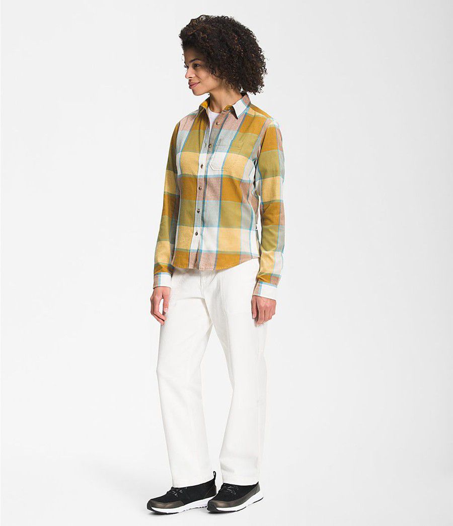 Dámské Košile The North Face Berkeley Long Sleeve Girlfriend Žluté | TKHOLDY-72