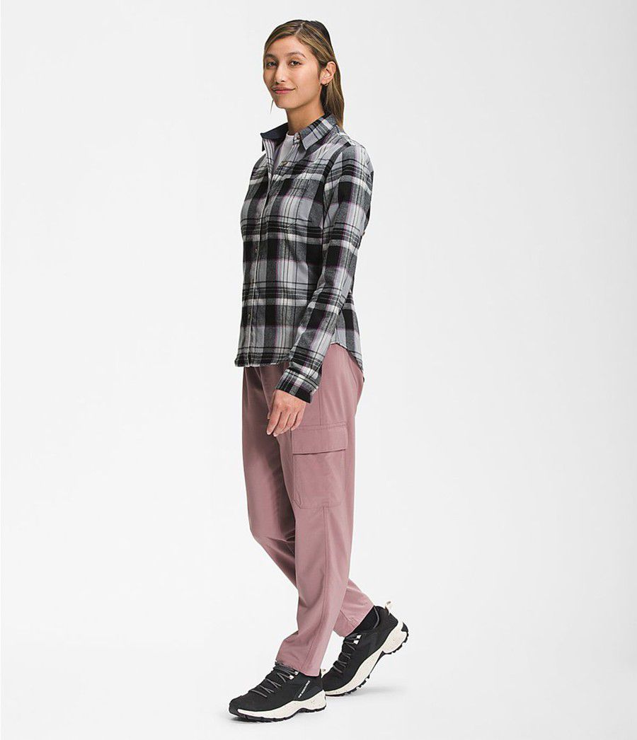 Dámské Košile The North Face Berkeley Long Sleeve Girlfriend Šedé | AYGPQWU-49