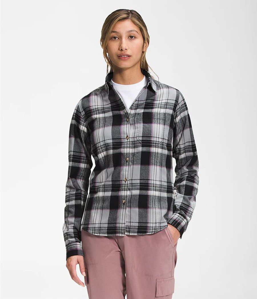 Dámské Košile The North Face Berkeley Long Sleeve Girlfriend Šedé | AYGPQWU-49