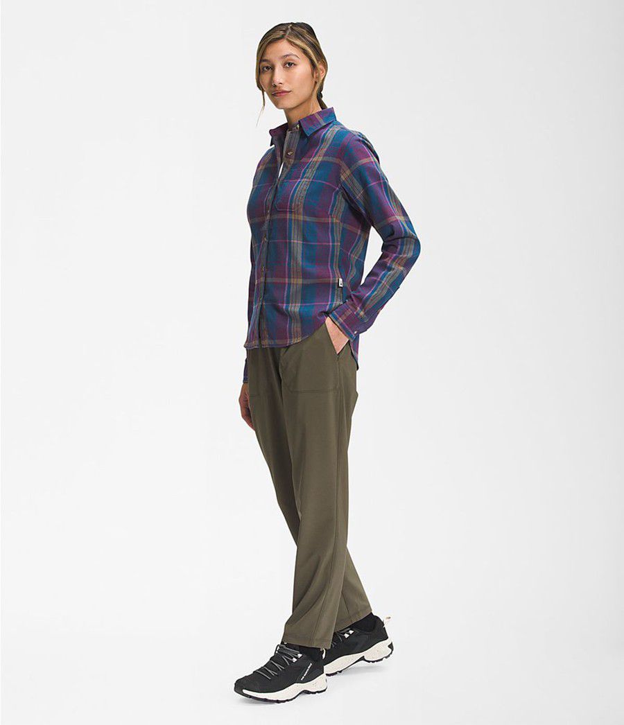 Dámské Košile The North Face Berkeley Long Sleeve Girlfriend Fialové | EZXIONH-75