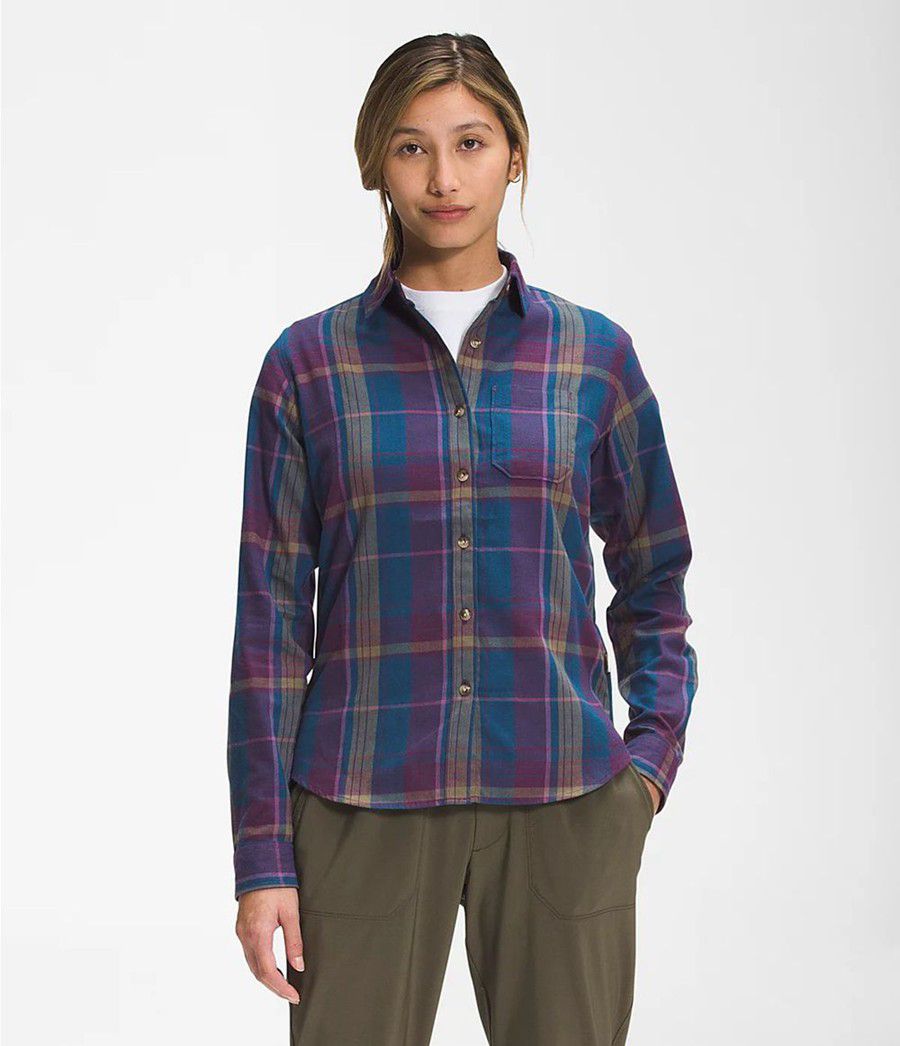 Dámské Košile The North Face Berkeley Long Sleeve Girlfriend Fialové | EZXIONH-75