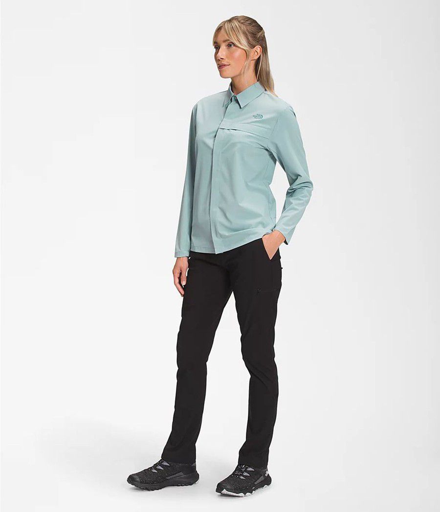 Dámské Košile The North Face First Trail Long Sleeve Blankyt | LHFZUXO-89