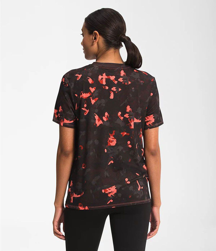 Dámské Košile The North Face Printed Wander Short Sleeve Oranžové | KHBTCQY-09