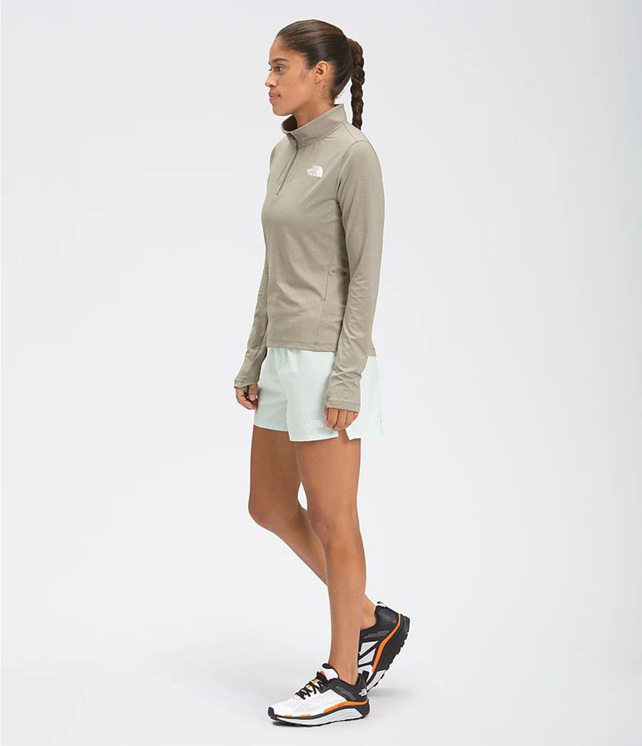 Dámské Košile The North Face Riseway ½ Zip Šedé | QPHUIOB-94