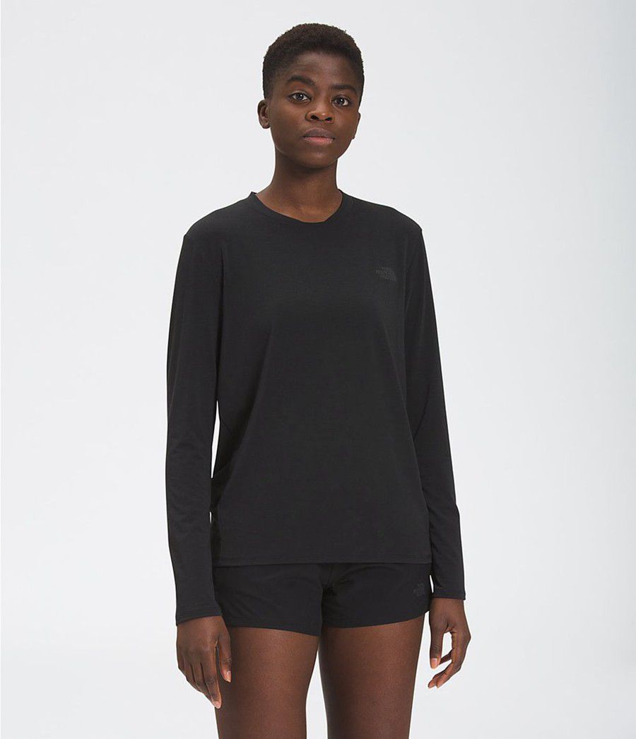 Dámské Košile The North Face Wander Long Sleeve Černé | FYMUCNK-06