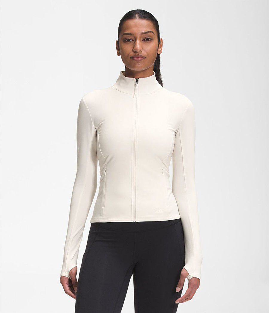 Dámské Mikiny The North Face Ea Early Light Full Zip Bílé | ZKQVSLO-47