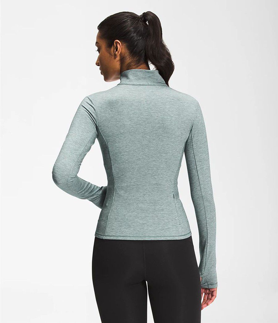 Dámské Mikiny The North Face Ea Early Light Full Zip Zelene | HIGEFTP-97