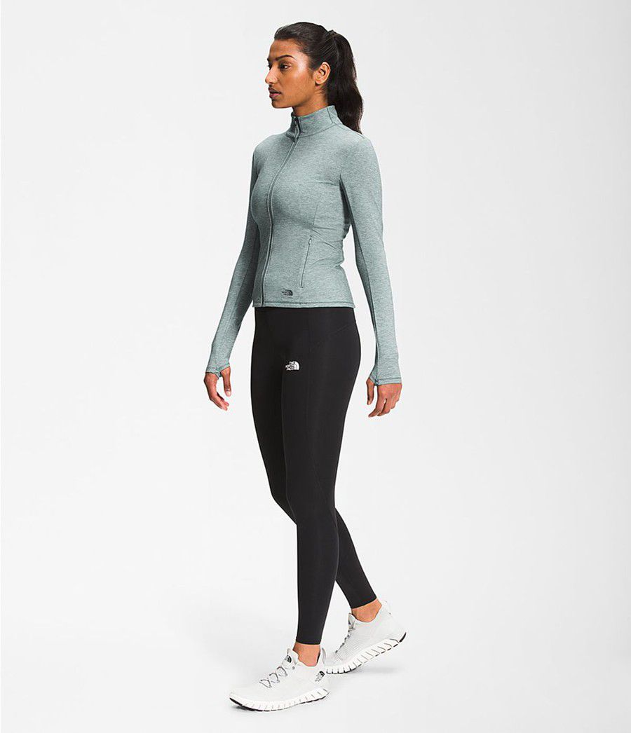 Dámské Mikiny The North Face Ea Early Light Full Zip Zelene | HIGEFTP-97