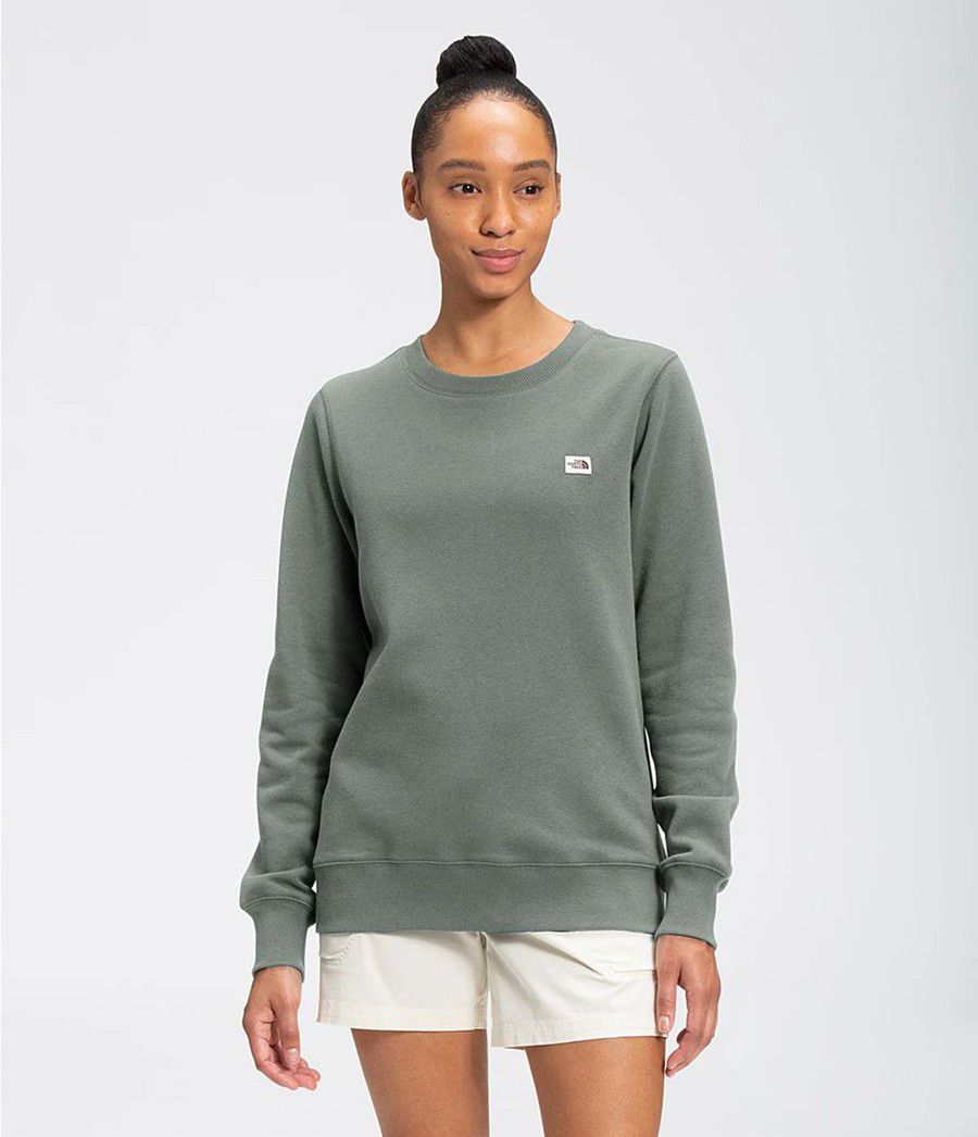 Dámské Mikiny The North Face Heritage Patch Crew Zelene | RGIDUSO-23