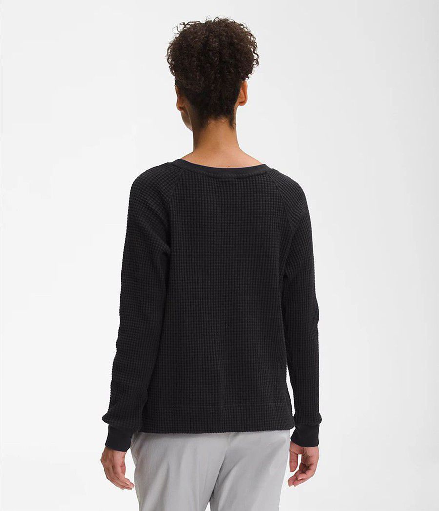 Dámské Mikiny The North Face Long Sleeve Chabot Crew Černé | AJEIMWB-90